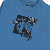 Детска блуза "Let's go" в синьо 3