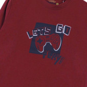 Детска блуза "Let's go" в тъмночервено 3