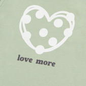 Детска блуза ''Love more'' в мента 3