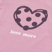 Детска блуза ''Love more'' в пепел от рози 3