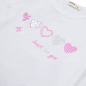 Детска блуза "My heart" в бяло 3