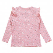 Детска блуза от едър рипс в розово 2