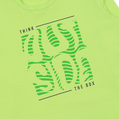 Детска блуза "Out side" в зелено 2