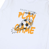 Детска блуза "Play the game" в бяло 2