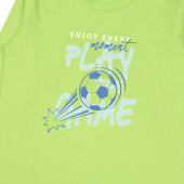 Детска блуза "Play the game" в зелено 2