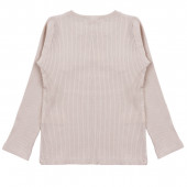 Детска блуза от рипс с 3D цвете 2