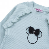 Детска блуза с апликация и къдрички 3