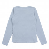Детска блуза с къдрички в синьо 2