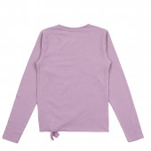 Детска блуза с надписи в лилаво 2