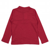 Детска блуза с яка-столче в червено 2