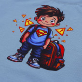Детска блуза "Super amazing" в синьо 3