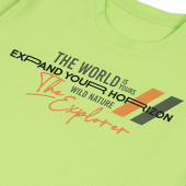 Детска блуза "The world" в зелено 2