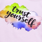 Детска блуза "Trust yourself" в бледолилаво 3