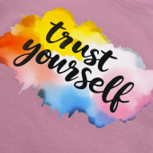 Детска блуза "Trust yourself" в пастелно лилаво 3