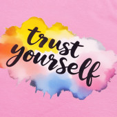 Детска блуза "Trust yourself" в розово 3
