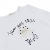 Детска блуза "You got" в екрю 3