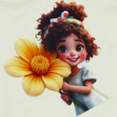 Детска блуза ''Curly girl'' в бледозелено 3