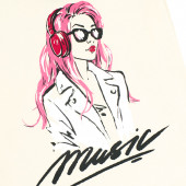 Детска широка блуза за момичета ''Music'' 3