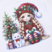 Детска коледна блуза "Sweet moments" в бяло 5