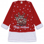 Детска коледна рокля с еленчета 2