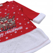 Детска коледна рокля с еленчета 4