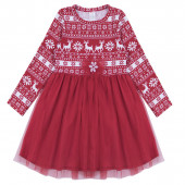 Детска коледна рокля с мотиви 2