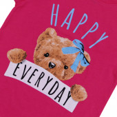 Детска лятна пижама "Happy everyday" в циклама 5