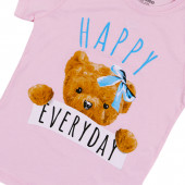 Детска лятна пижама "Happy everyday" в розово 5