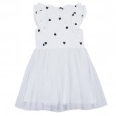 Детска лятна рокля "Hearts" в бяло 2