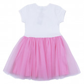 Детска лятна рокля "Rainbow" в бяло и розово 2