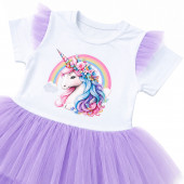 Детска лятна рокля "Unicorn" в лилаво 3