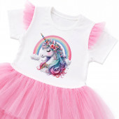 Детска лятна рокля "Unicorn" в розово 3
