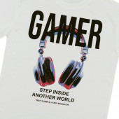 Детска лятна тениска "Gamer" в екрю 3