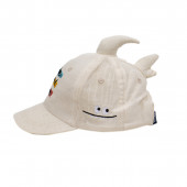 Детска лятна шапка за момчета "Shark" в бежово 2
