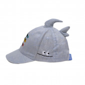 Детска лятна шапка за момчета "Shark" в син меланж 2