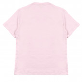 Детска овърсайз тениска с камъчета в розово 2