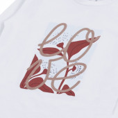 Детска памучна блуза в бяло 3