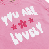 Детска памучна блуза "Lovely" в розово 3