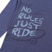 Детска памучна блуза "No rules" 3