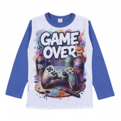 Детска памучна пижама "Game over" 2