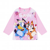 Детска памучна пижама с кученца в розово 2