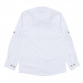 Детска памучна риза в бяло 2
