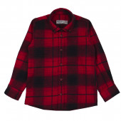 Детска памучна риза в червено каре 3