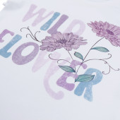 Детска памучна тениска с къдрички "Wild flowers" 4