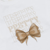 Детска плътна блуза "Pretty" в екрю 3