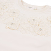 Плътна детска блуза с 3D цветя 3