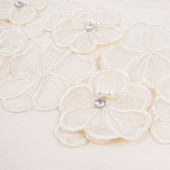 Плътна детска блуза с 3D цветя 4