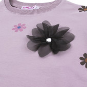 Детска плътна блуза с 3D апликация 3