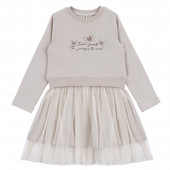 Детска плътна рокля с пеперуди 2