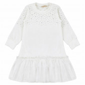 Детска плюшена рокля с камъчета 2